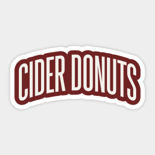 Cider Donuts College University Type Fall Foods Sticker